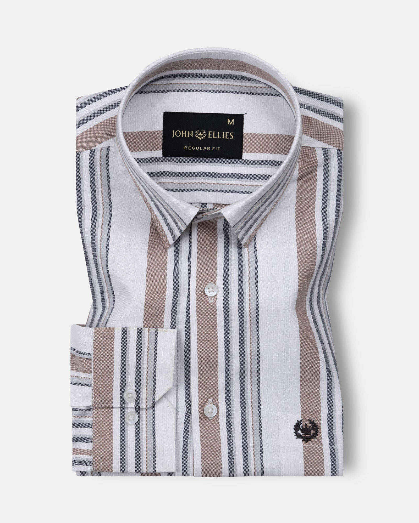 Praxis White Stripe Oxford Cotton Shirt - John Ellies