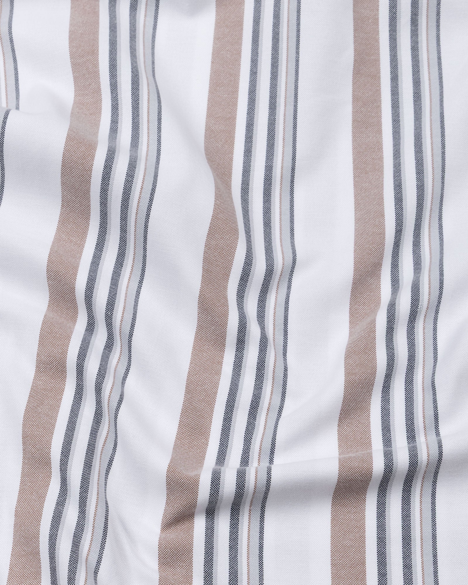Praxis White Stripe Oxford Cotton Shirt - John Ellies