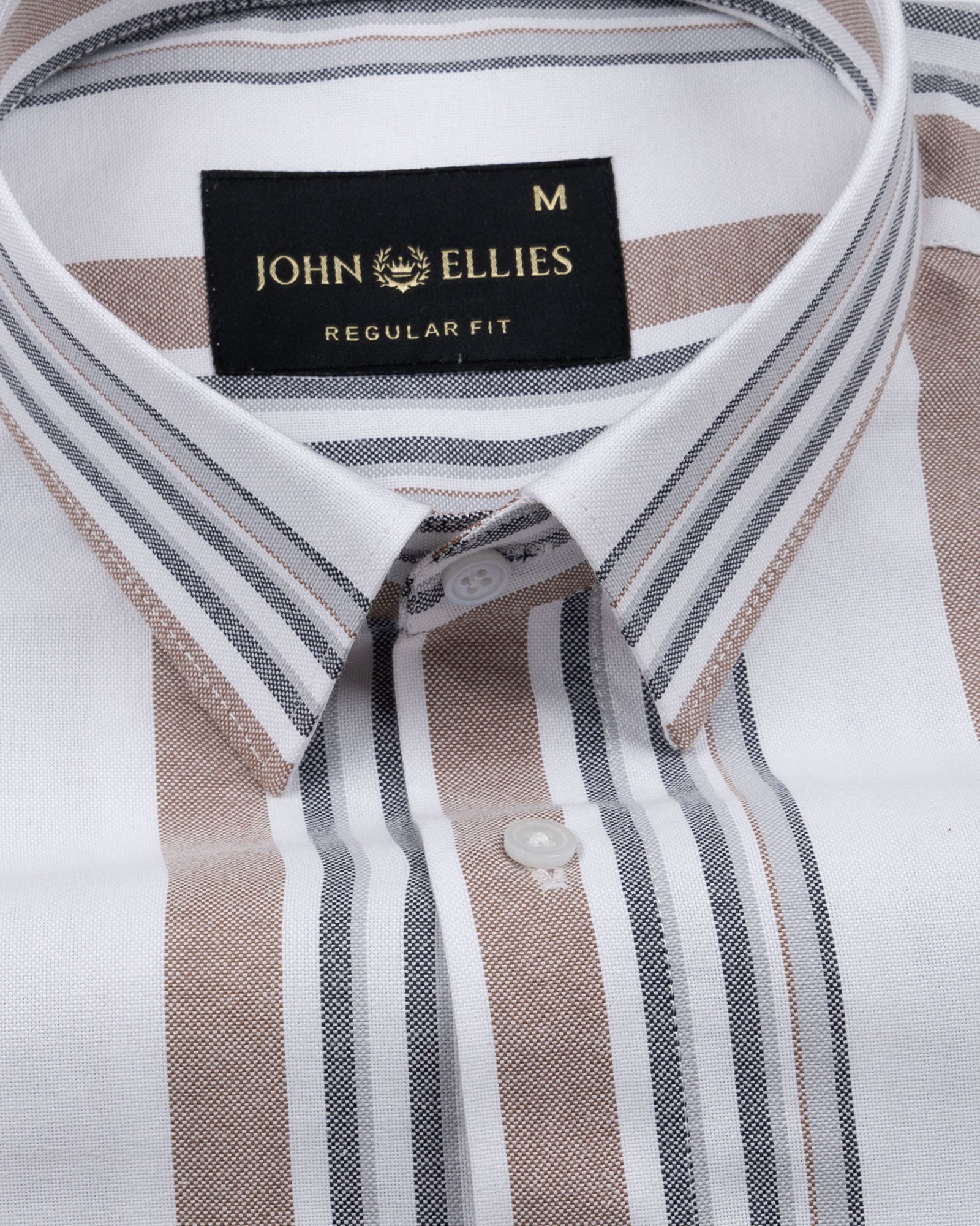 Praxis White Stripe Oxford Cotton Shirt - John Ellies
