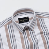 Praxis White Stripe Oxford Cotton Shirt - John Ellies