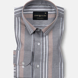 Praxis Black Stripe Oxford Cotton Shirt - John Ellies