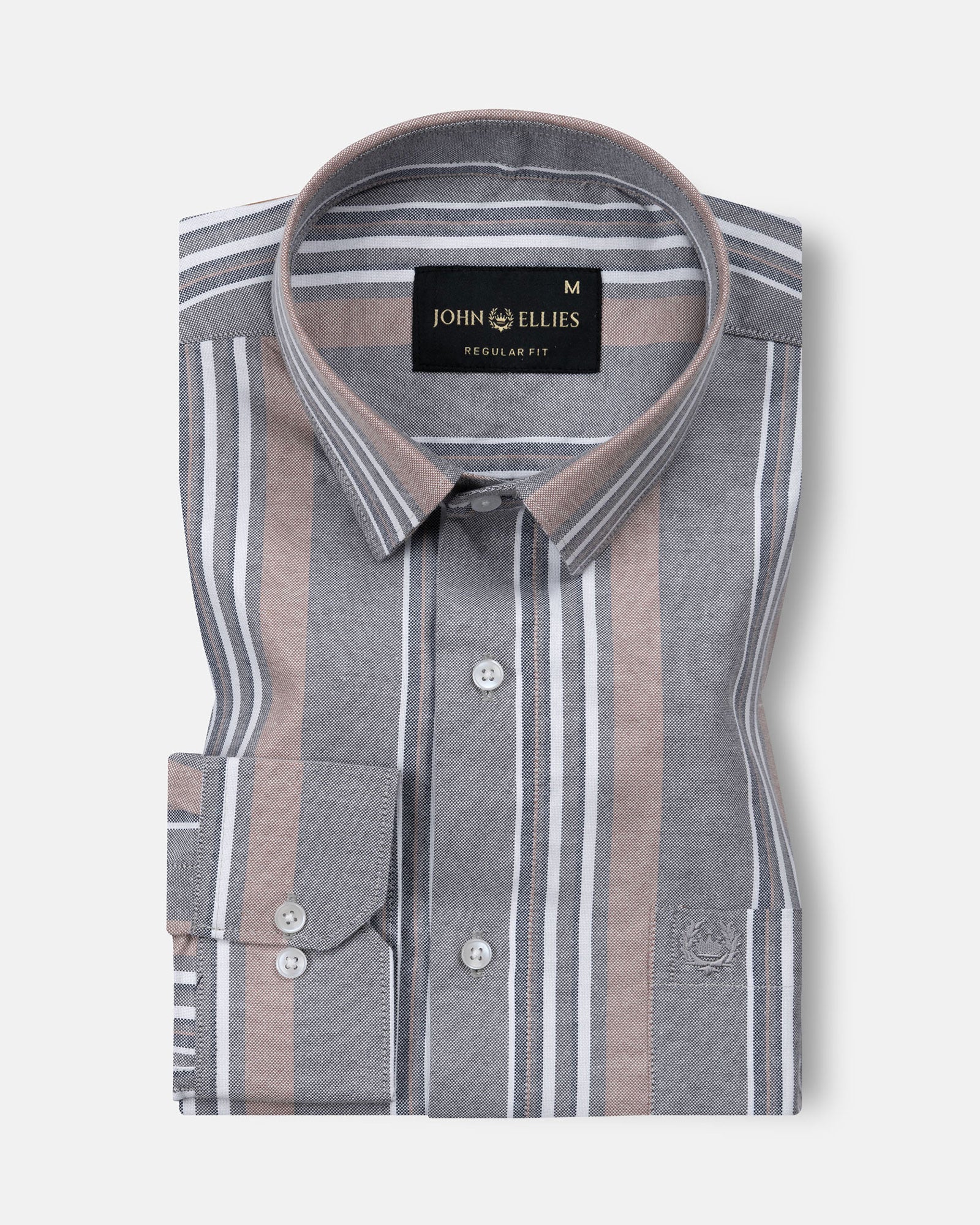 Praxis Black Stripe Oxford Cotton Shirt - John Ellies