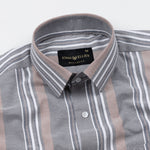 Praxis Black Stripe Oxford Cotton Shirt - John Ellies