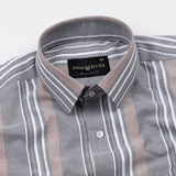 Praxis Black Stripe Oxford Cotton Shirt - John Ellies