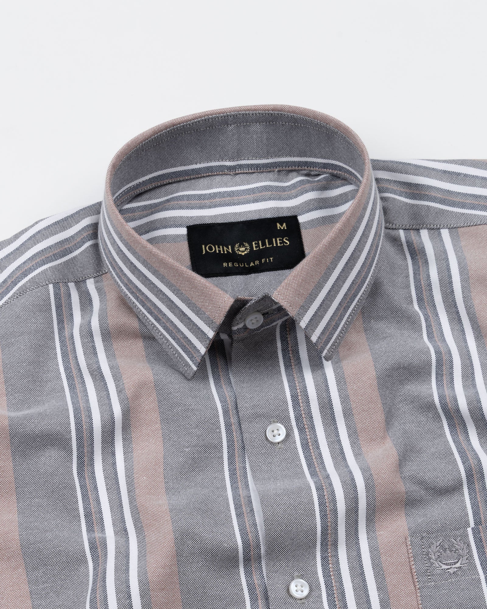 Praxis Black Stripe Oxford Cotton Shirt - John Ellies