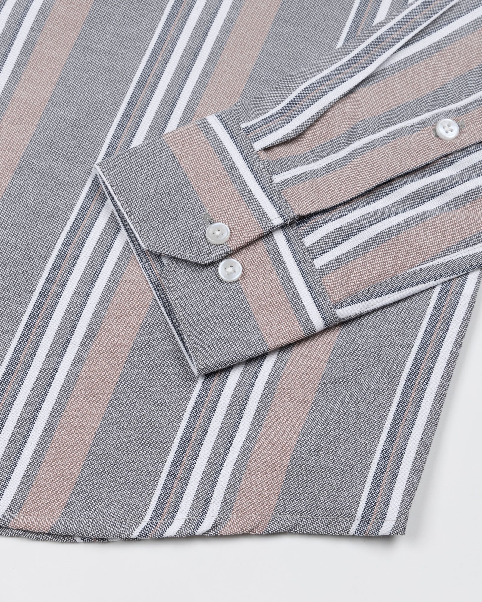 Praxis Black Stripe Oxford Cotton Shirt - John Ellies