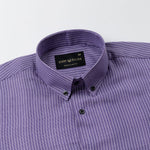 Kipra Purple Stripes Cotton Button Down Shirt - John Ellies