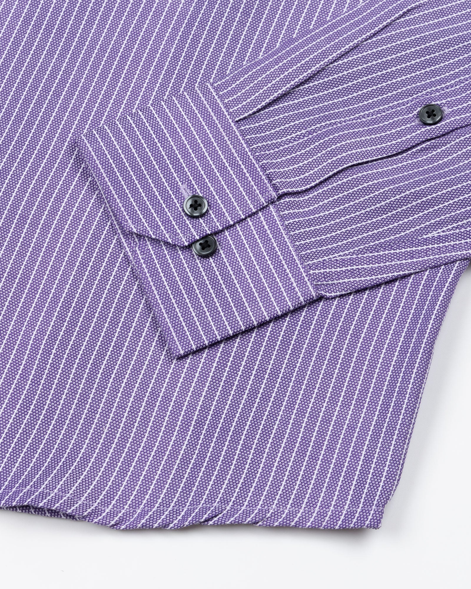 Kipra Purple Stripes Cotton Button Down Shirt - John Ellies
