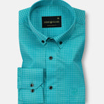 Kipra Green Check Cotton Button Down Shirt - John Ellies