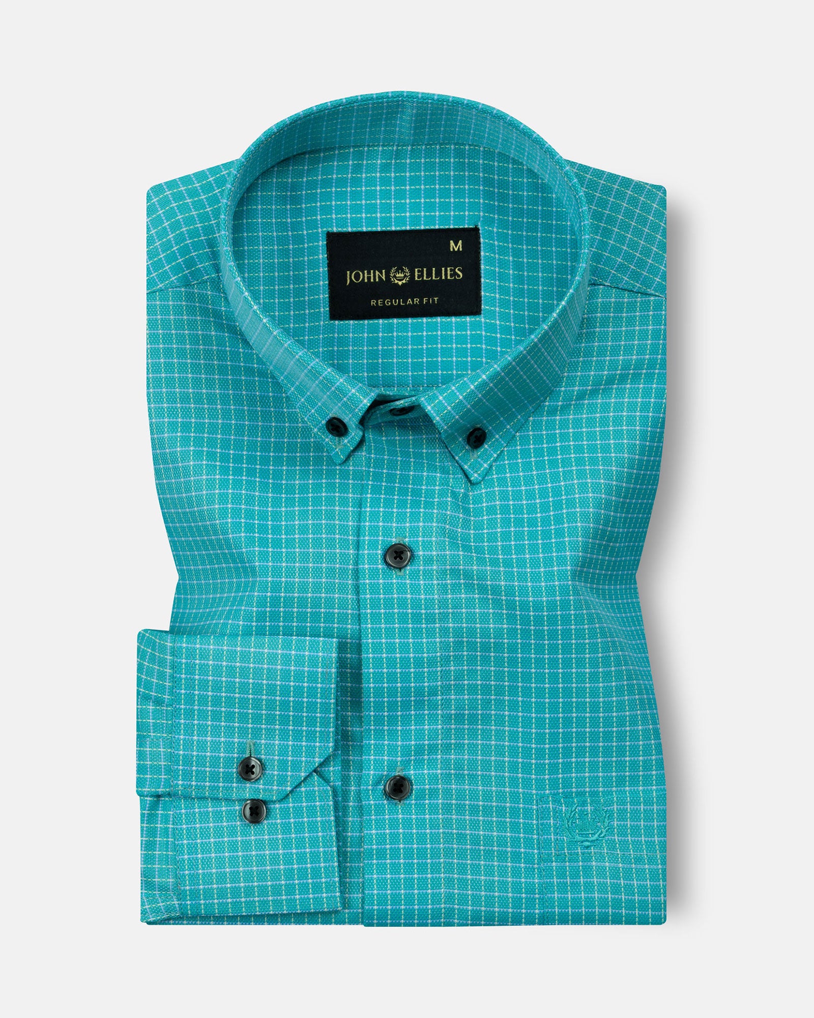Kipra Green Check Cotton Button Down Shirt - John Ellies