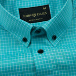 Kipra Green Check Cotton Button Down Shirt - John Ellies