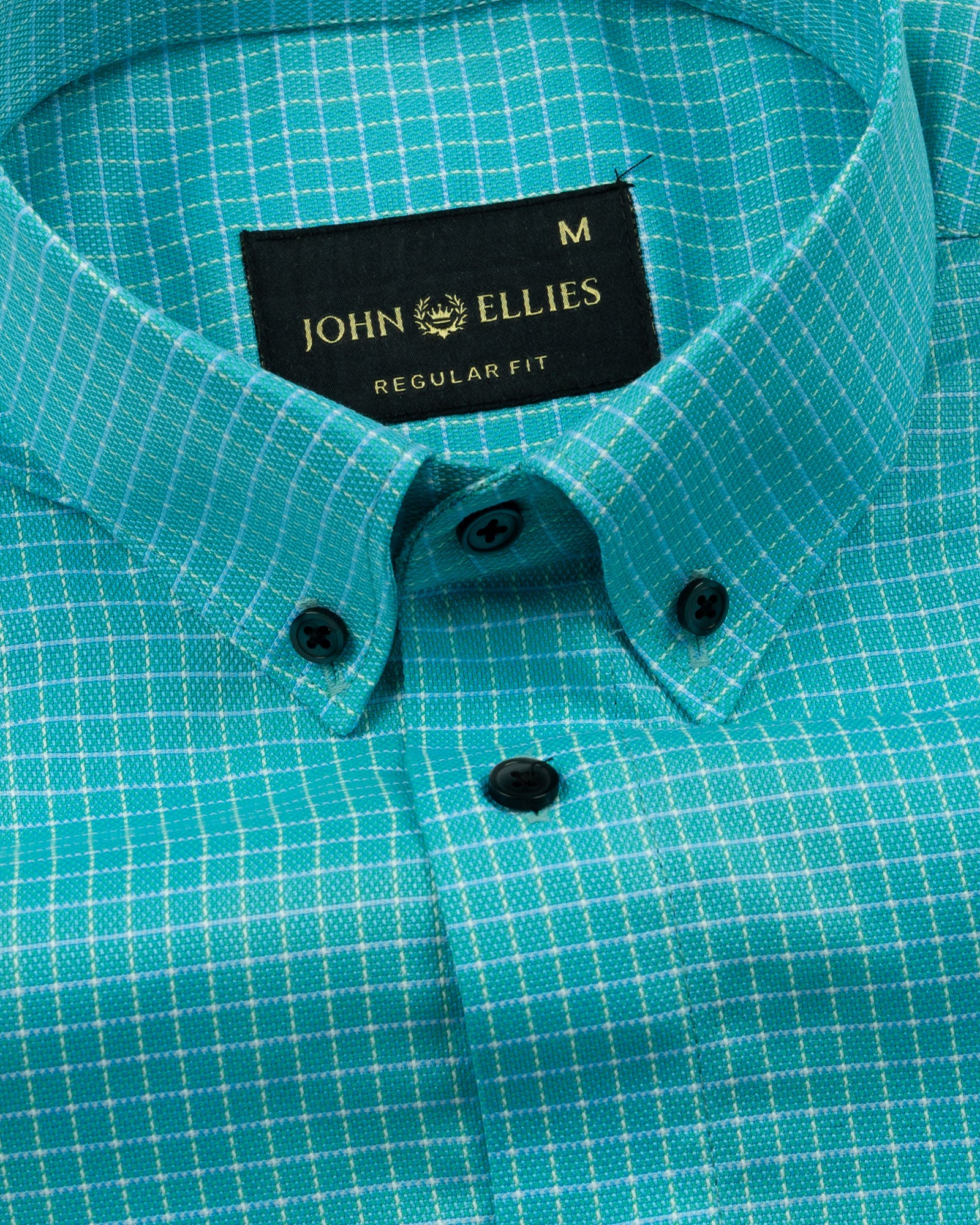 Kipra Green Check Cotton Button Down Shirt - John Ellies