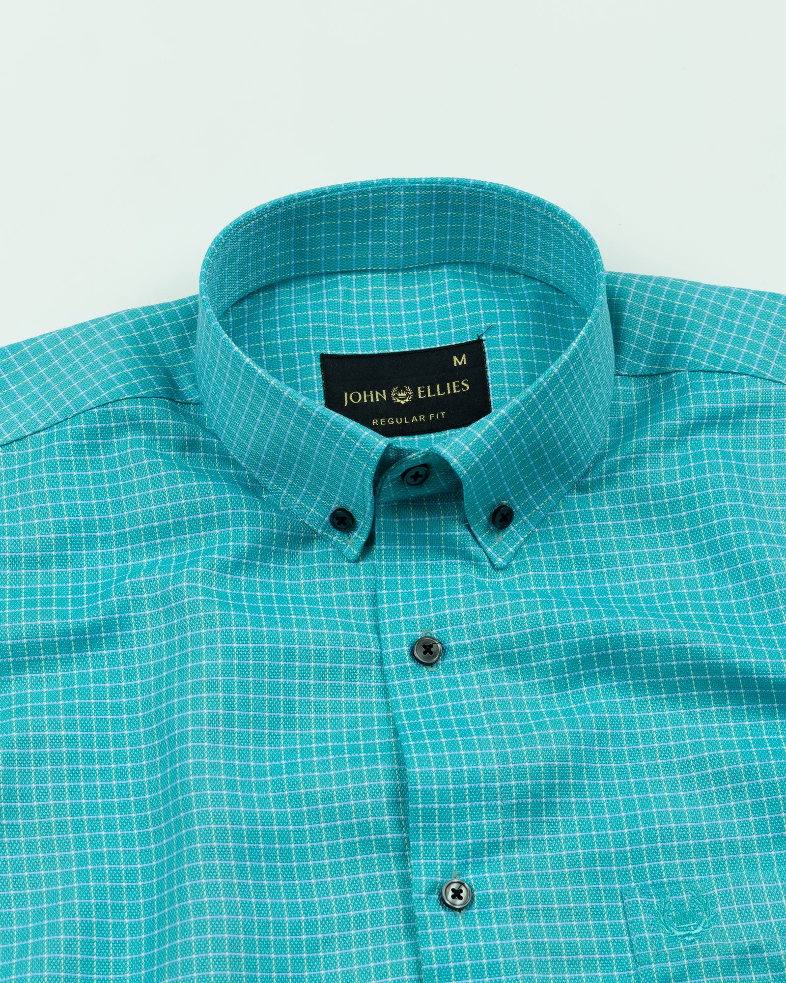 Kipra Green Check Cotton Button Down Shirt - John Ellies