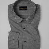 Black Checkered Premium Gingham Cotton Shirt