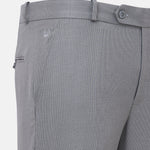 Mance Grey Textured Formal Cotton Pant - John Ellies