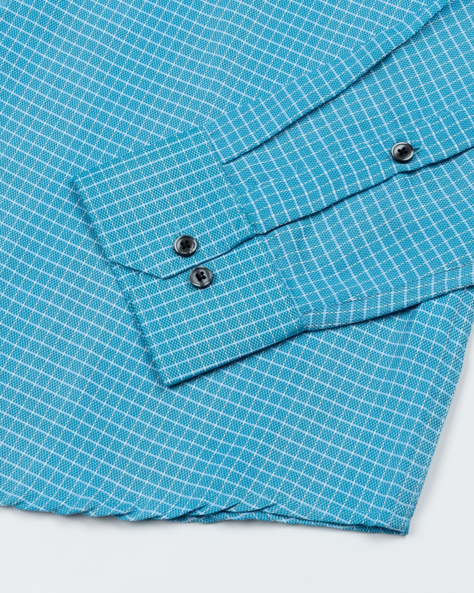 Kipra Blue Check Cotton Button Down Shirt - John Ellies