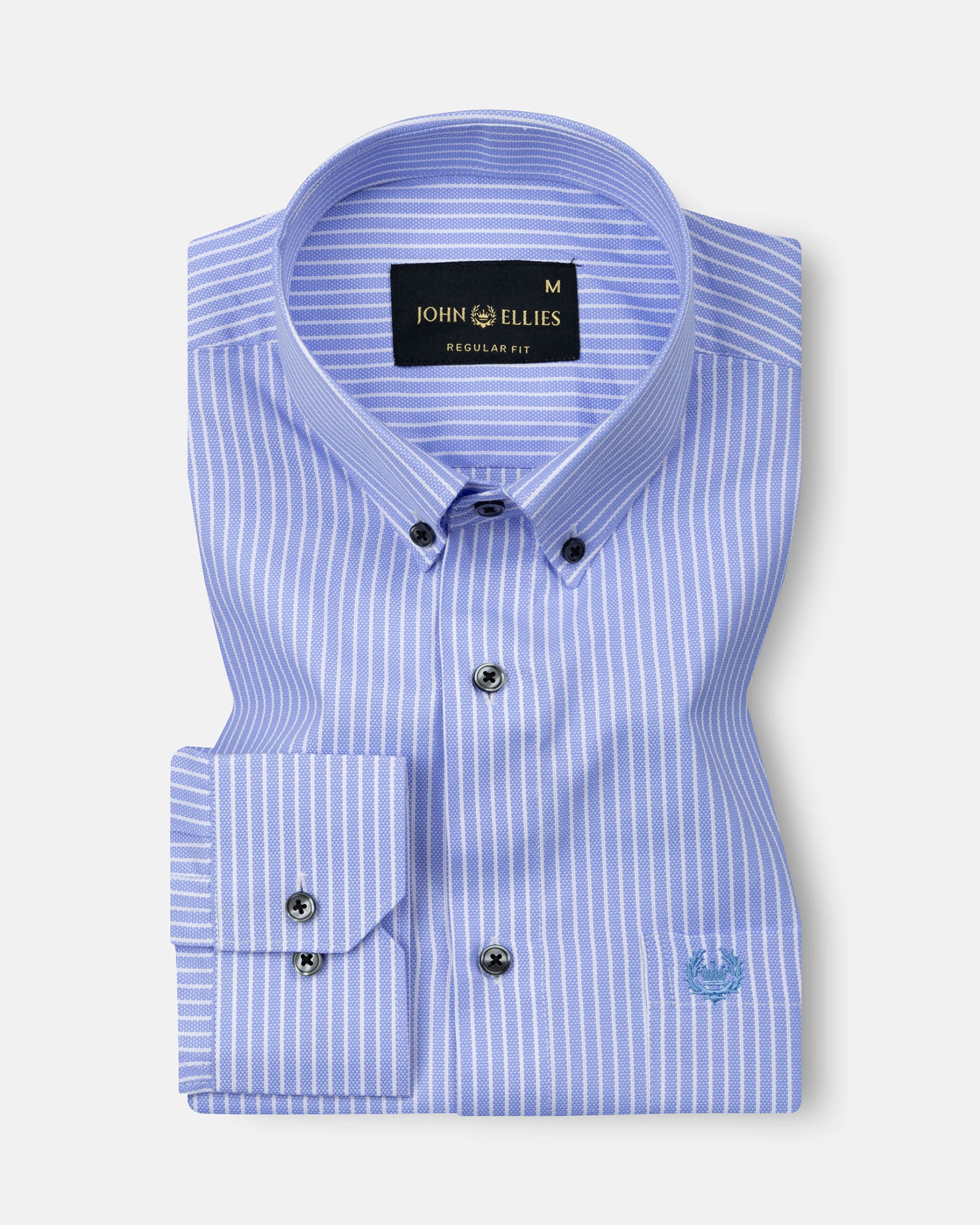 Kipra Blue Stripes Cotton Button Down Shirt - John Ellies