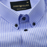 Kipra Blue Stripes Cotton Button Down Shirt - John Ellies