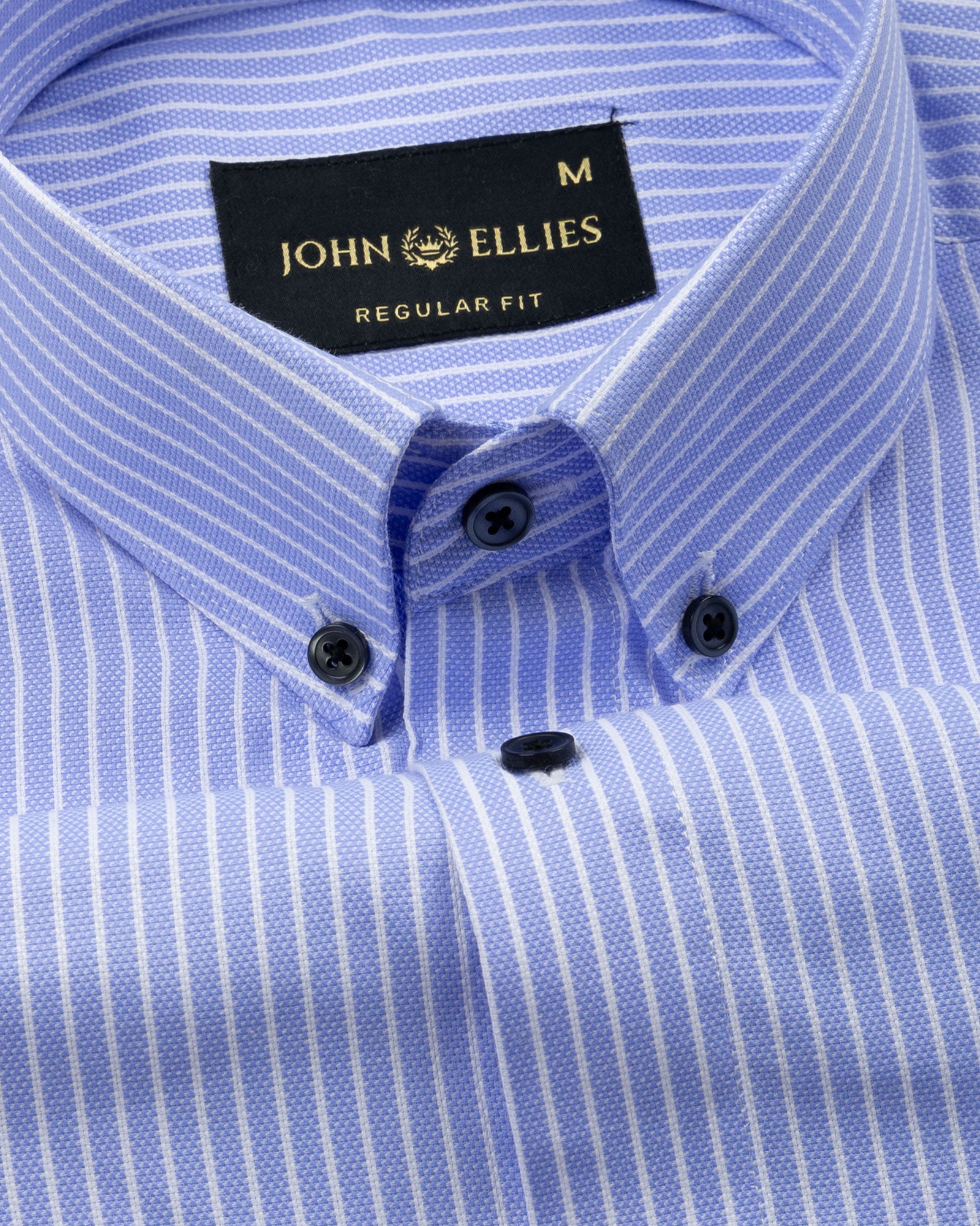 Kipra Blue Stripes Cotton Button Down Shirt - John Ellies