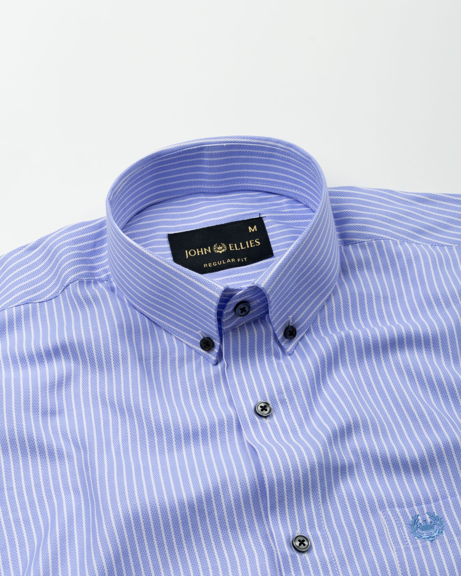 Kipra Blue Stripes Cotton Button Down Shirt - John Ellies
