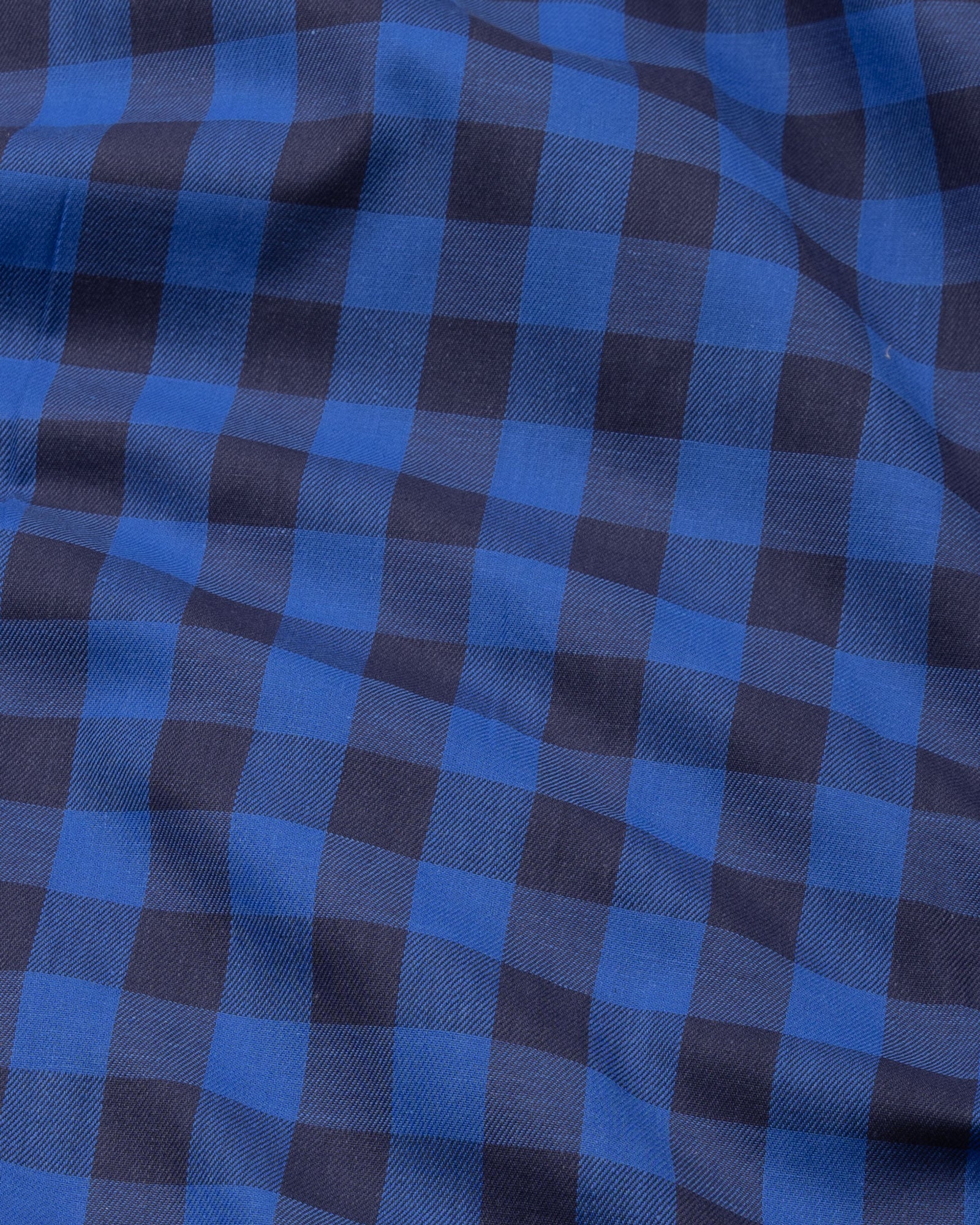 Kipra Persian Blue Check Cotton Button Down Shirt - John Ellies
