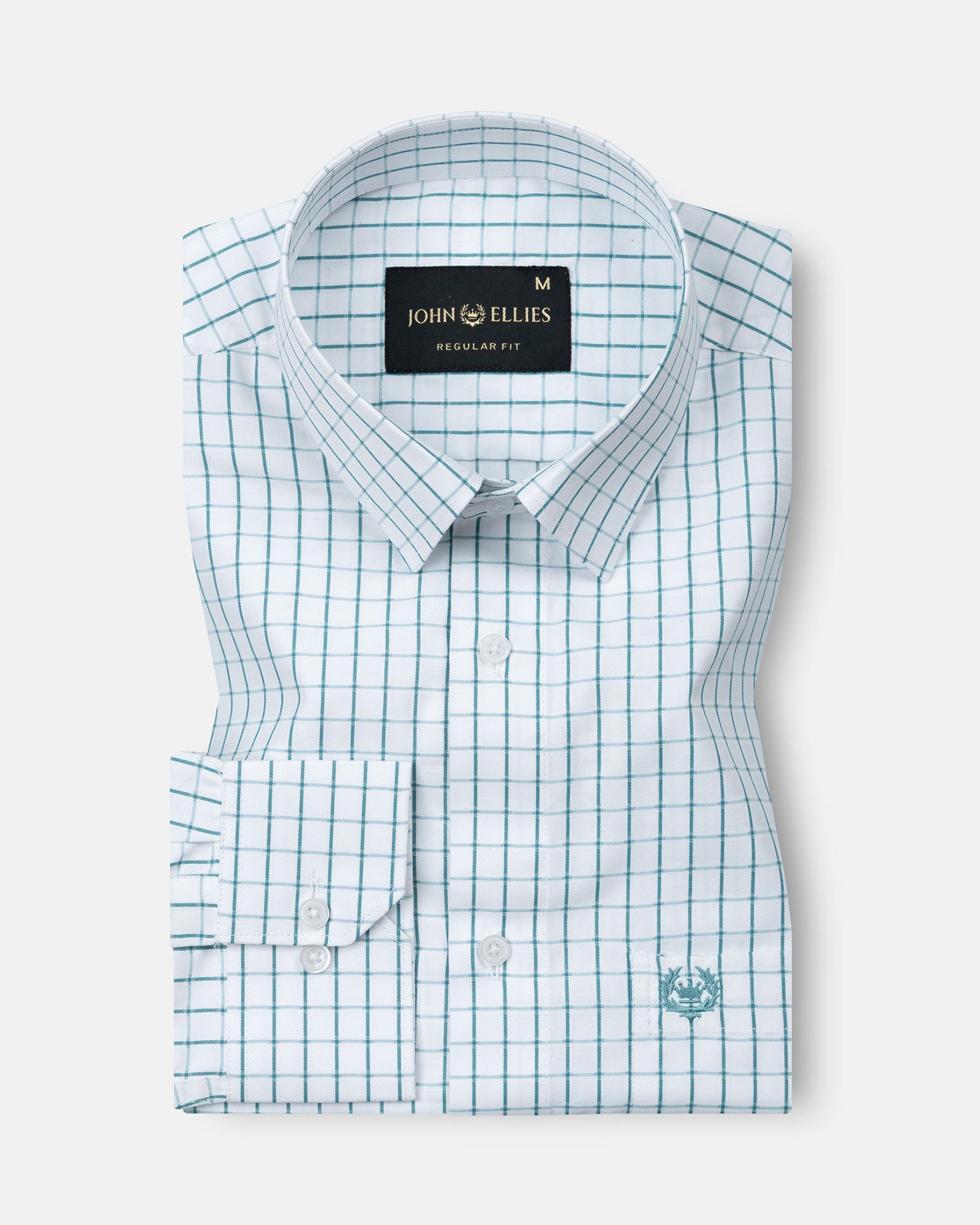 Cero Green Check Cotton Shirt - John Ellies