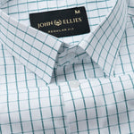 Cero Green Check Cotton Shirt - John Ellies