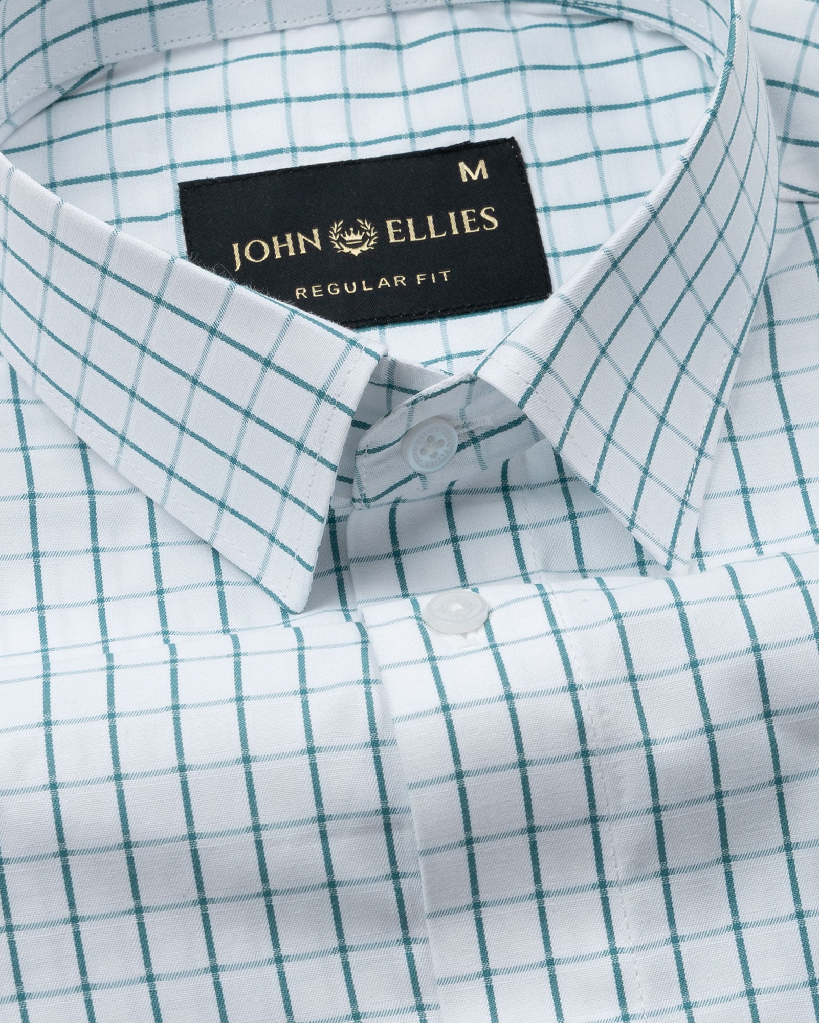 Cero Green Check Cotton Shirt - John Ellies