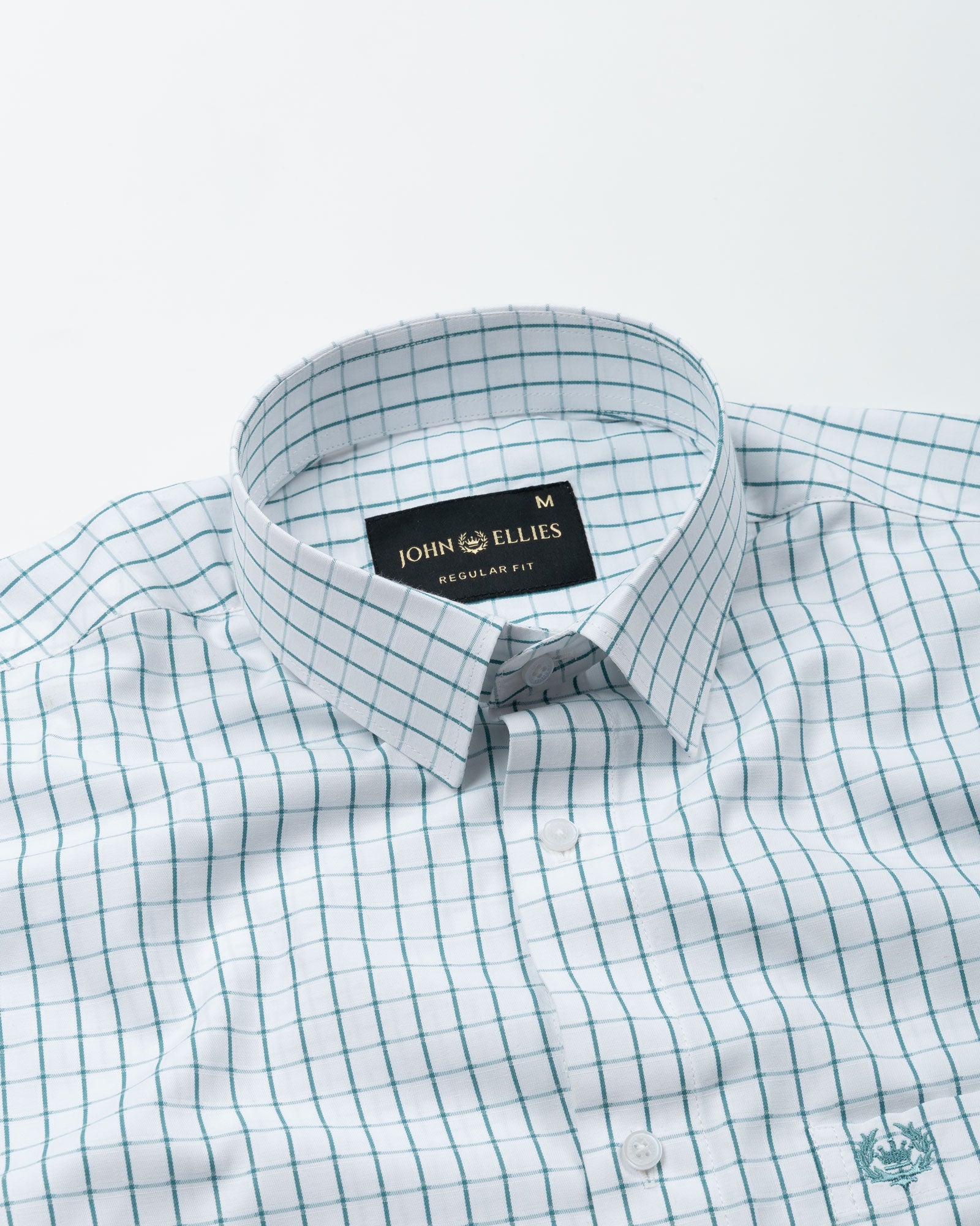 Cero Green Check Cotton Shirt - John Ellies