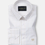 Cero Brown Check Cotton Shirt - John Ellies