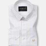 Cero Brown Check Cotton Shirt - John Ellies