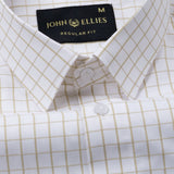 Cero Brown Check Cotton Shirt - John Ellies