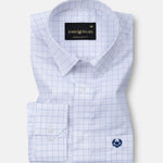 Cero Blue Check Cotton Shirt - John Ellies