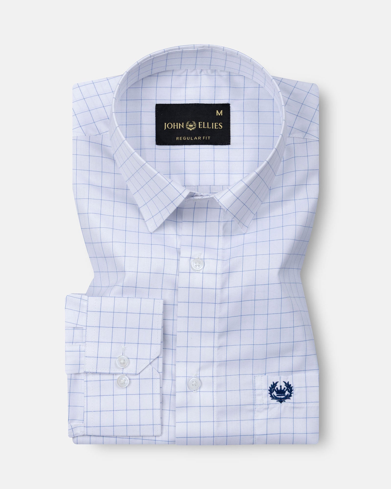 Cero Blue Check Cotton Shirt - John Ellies