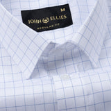 Cero Blue Check Cotton Shirt - John Ellies