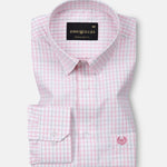Blatz Pink Check Premium Cotton Shirt - John Ellies