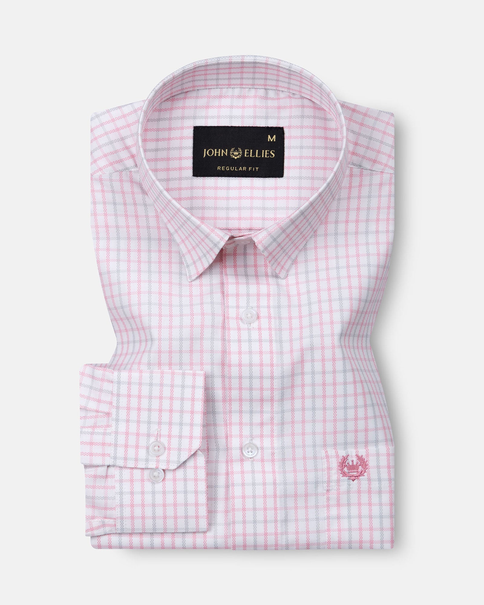 Blatz Pink Check Premium Cotton Shirt - John Ellies