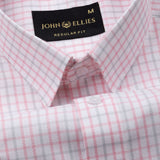 Blatz Pink Check Premium Cotton Shirt - John Ellies