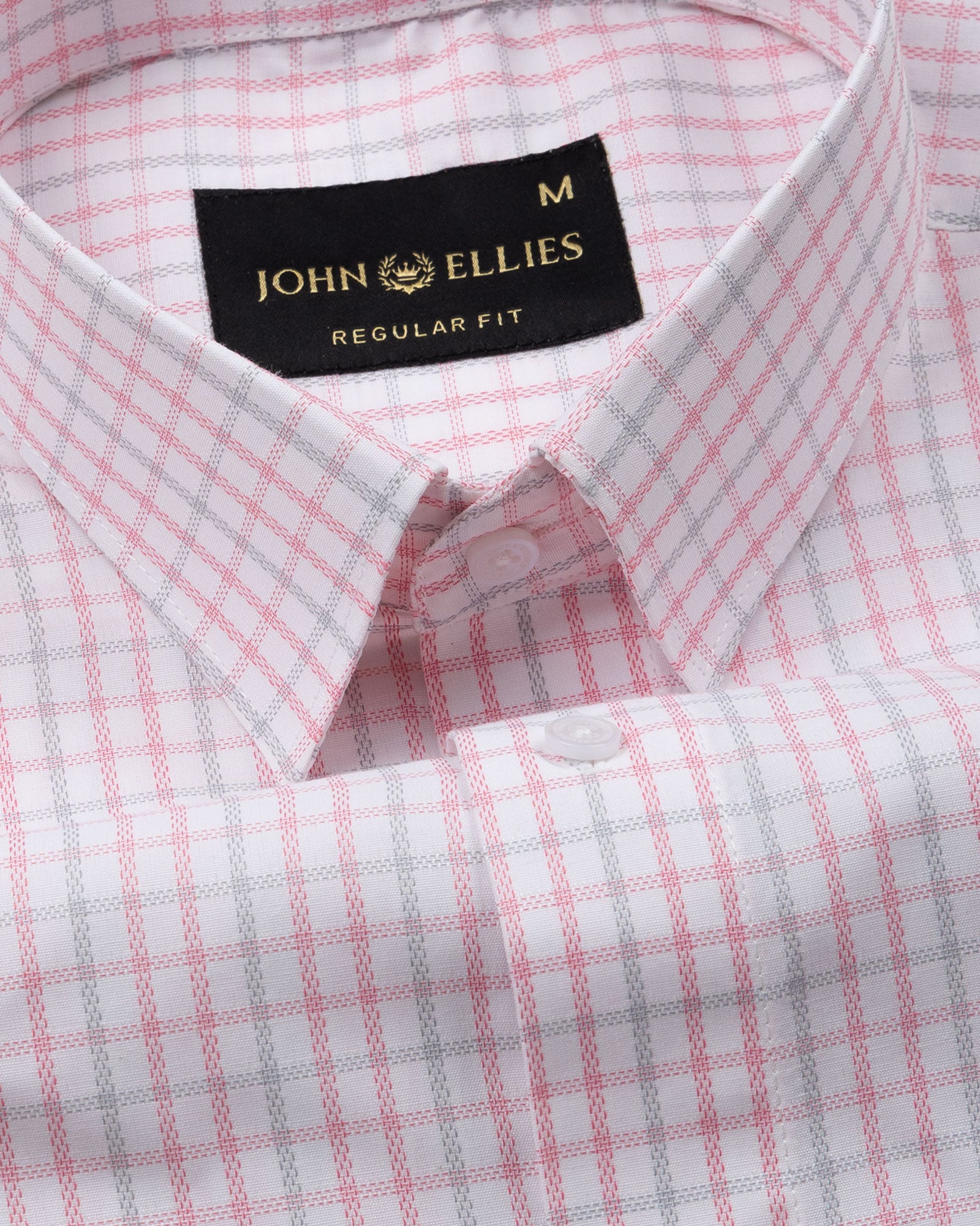 Blatz Pink Check Premium Cotton Shirt - John Ellies