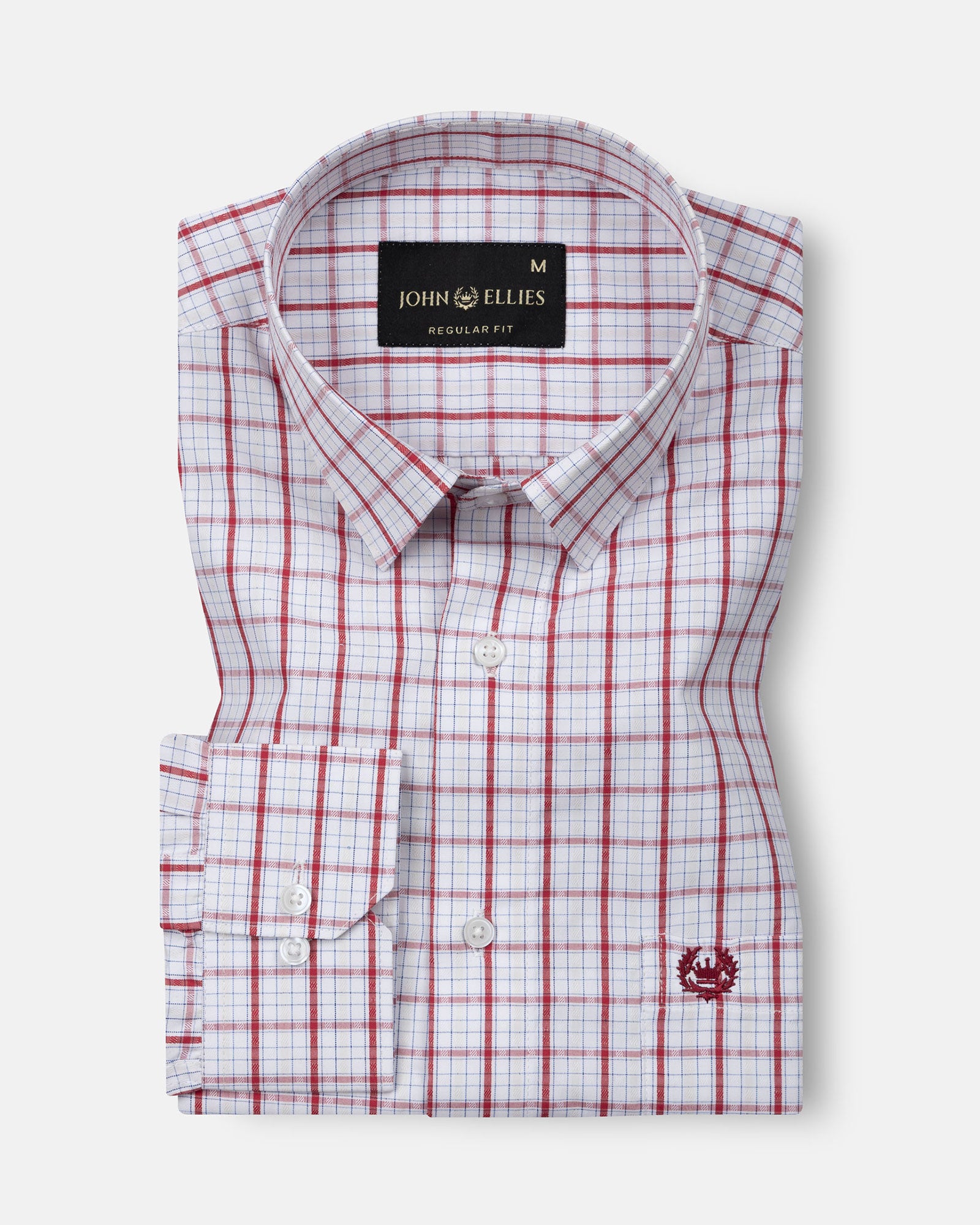 Riaot Red Check Cotton Shirt - John Ellies