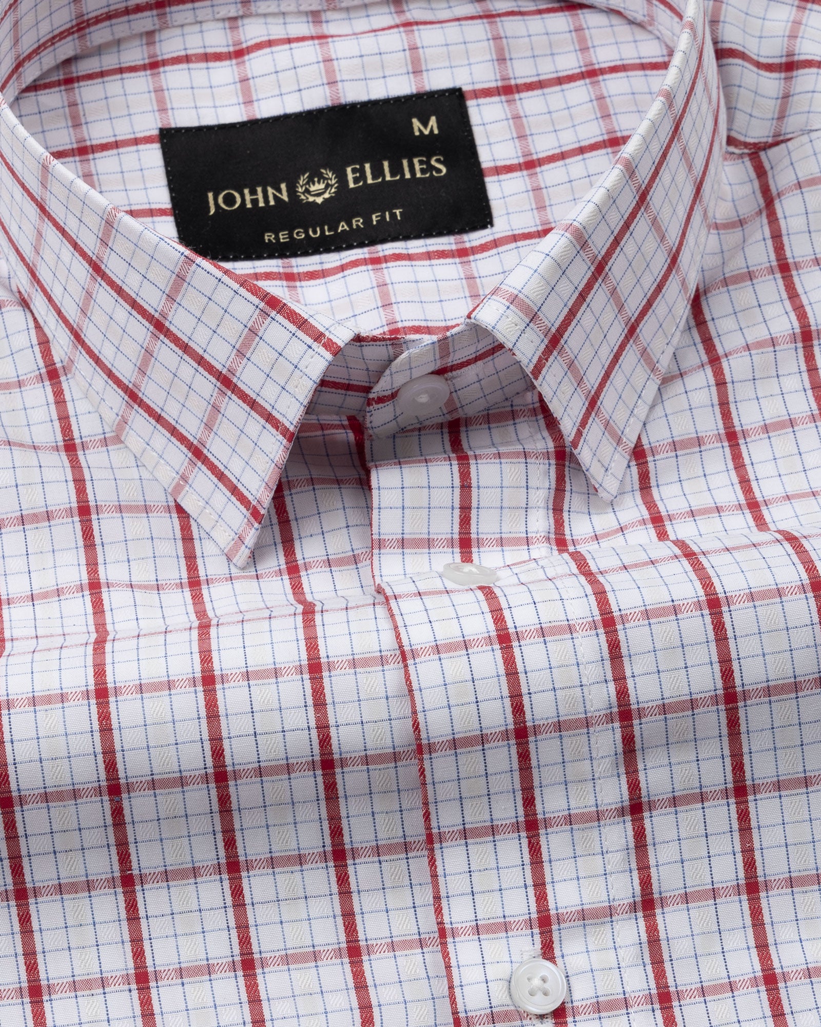 Riaot Red Check Cotton Shirt - John Ellies