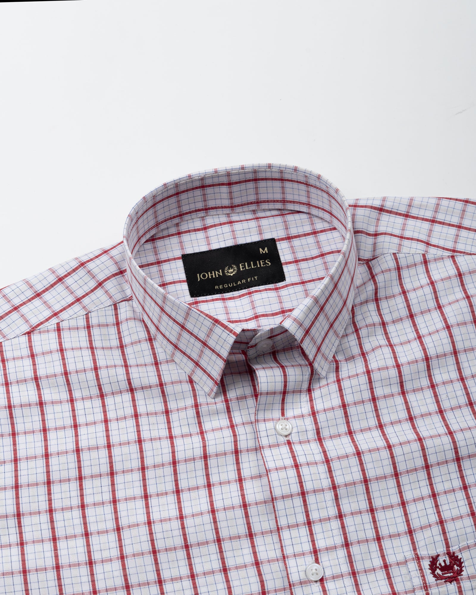 Riaot Red Check Cotton Shirt - John Ellies