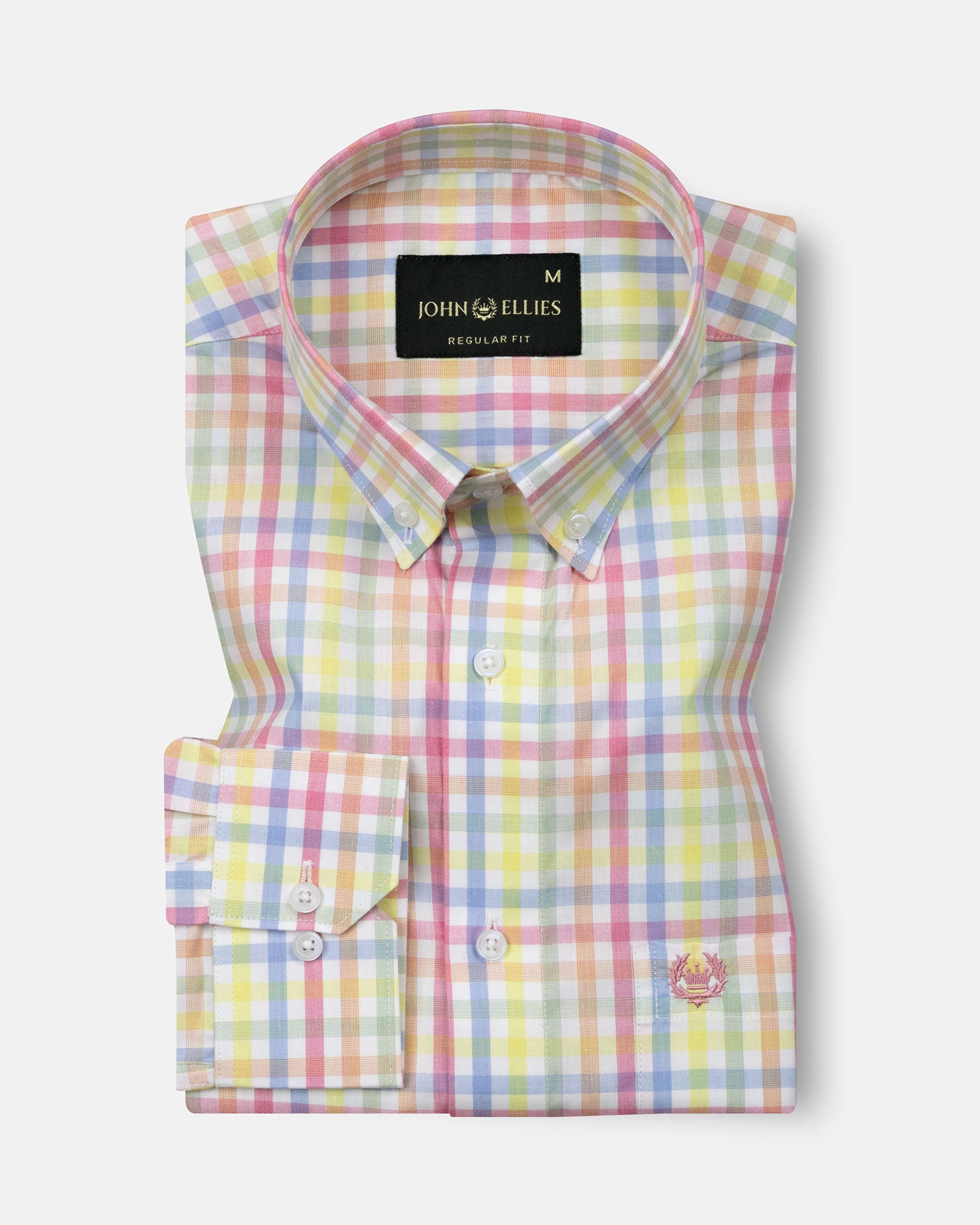 Wreck Multicolor Check Button Down Cotton Shirt - John Ellies