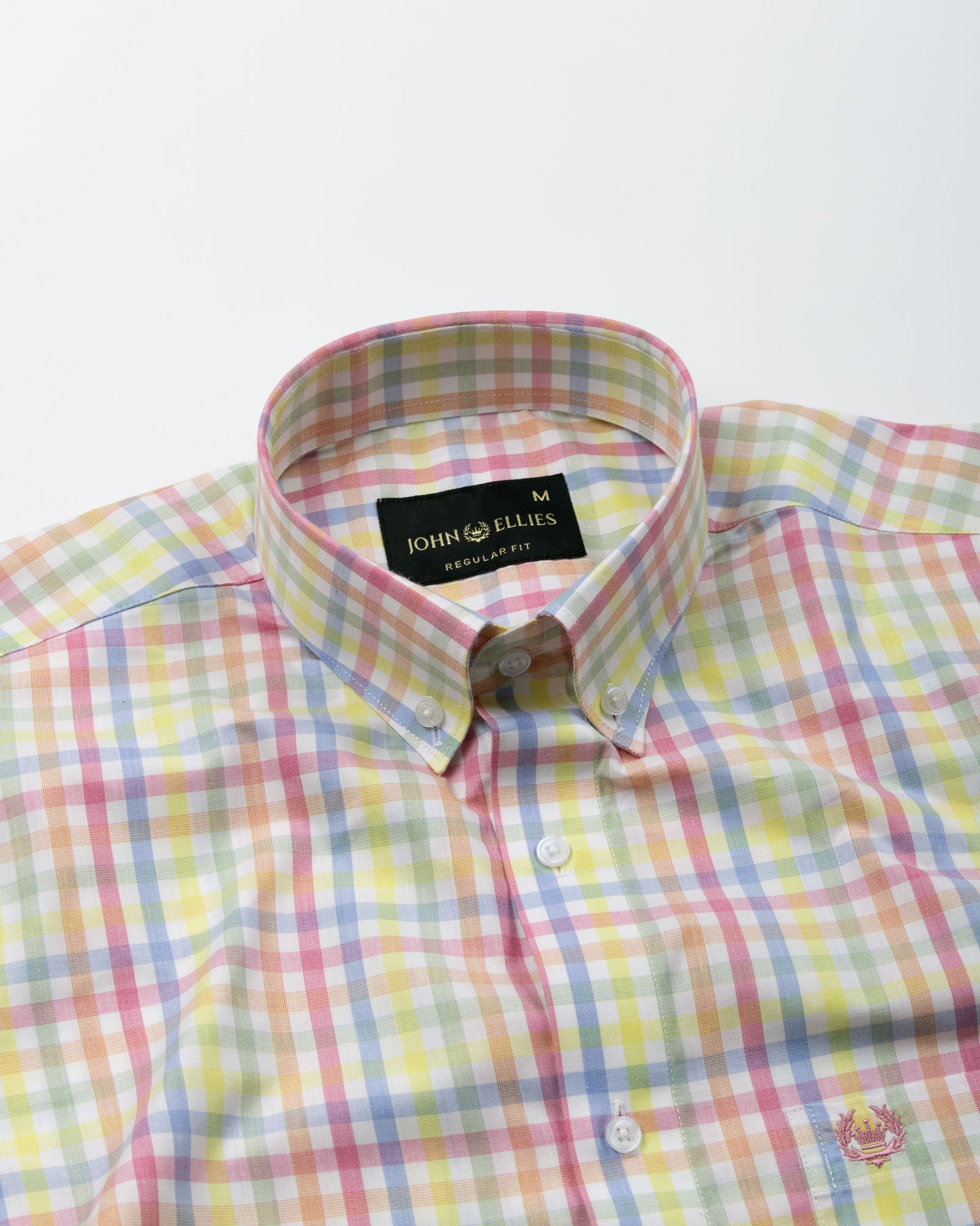 Wreck Multicolor Check Button Down Cotton Shirt - John Ellies