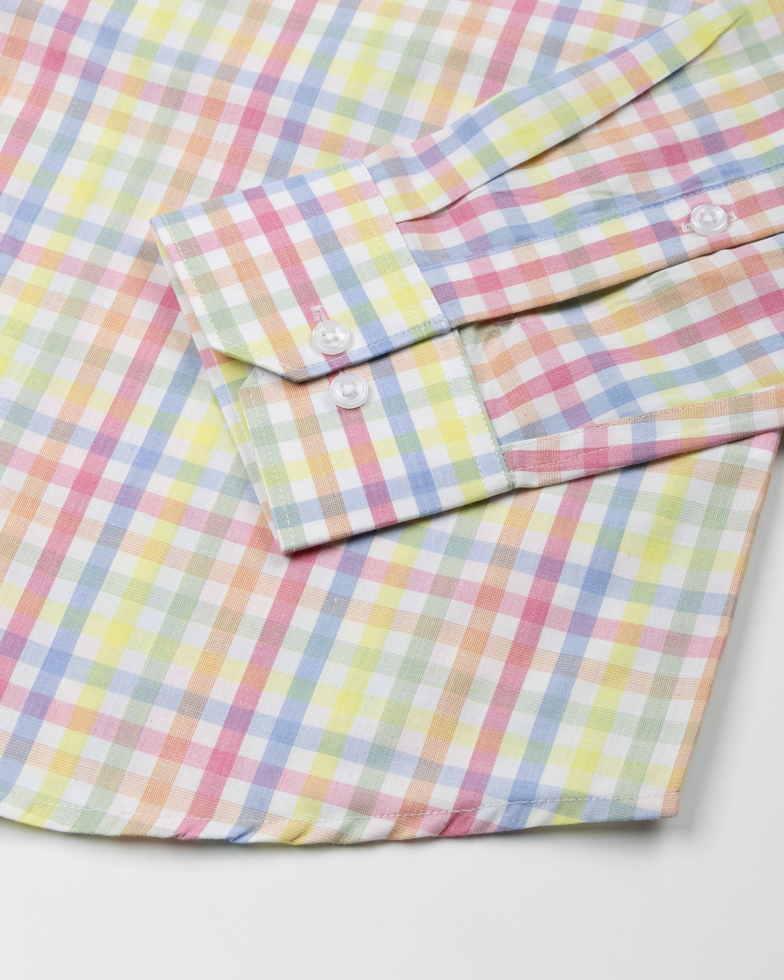 Wreck Multicolor Check Button Down Cotton Shirt - John Ellies