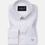 Wreck White Check Button Down Cotton Shirt - John Ellies
