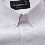 Wreck White Check Button Down Cotton Shirt - John Ellies