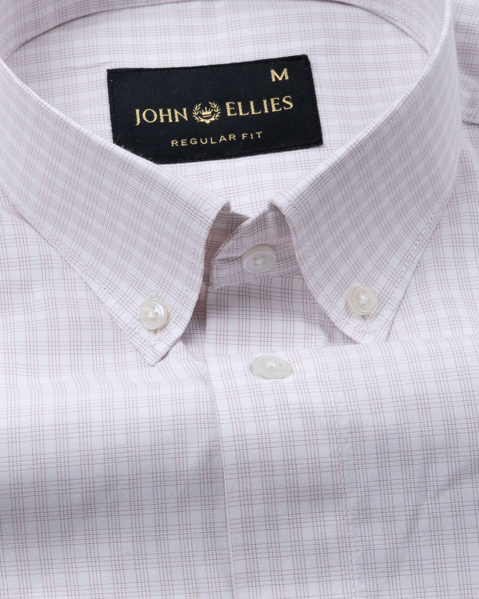 Wreck White Check Button Down Cotton Shirt - John Ellies