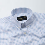Wreck Powder Blue Check Button Down Cotton Shirt - John Ellies