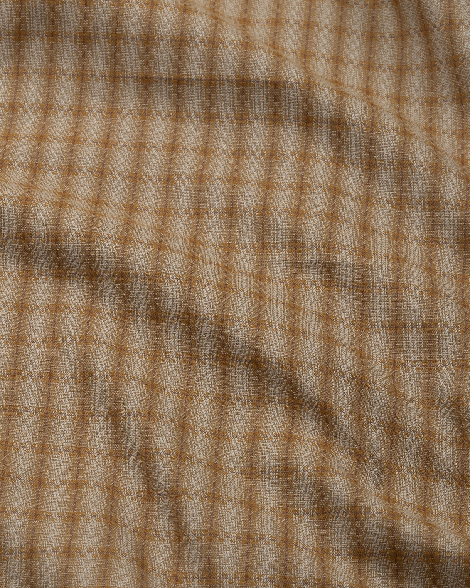 Wreck Brown Check Button Down Cotton Shirt - John Ellies
